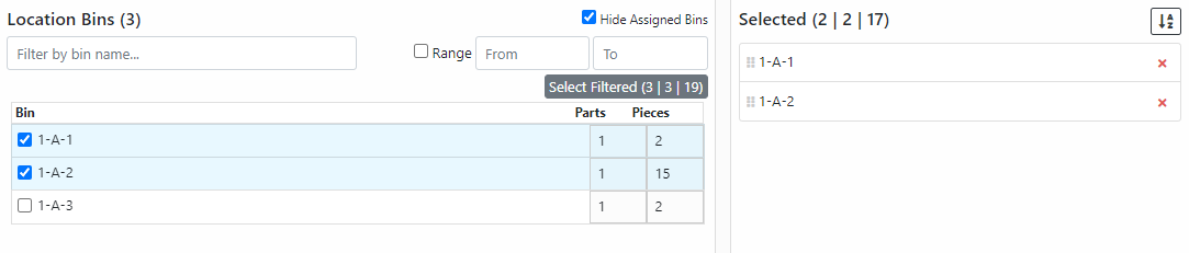 checkedBins for Flyntlok Website