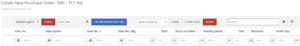 Create New Purchase Order