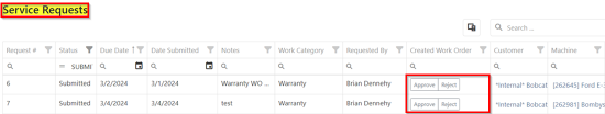 service req report for March 13, 2024 Release Notes