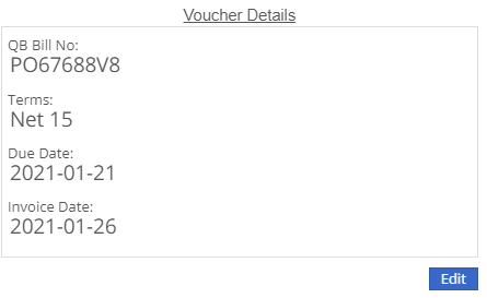 voucherdets for January 13th, 2021 Release Notes