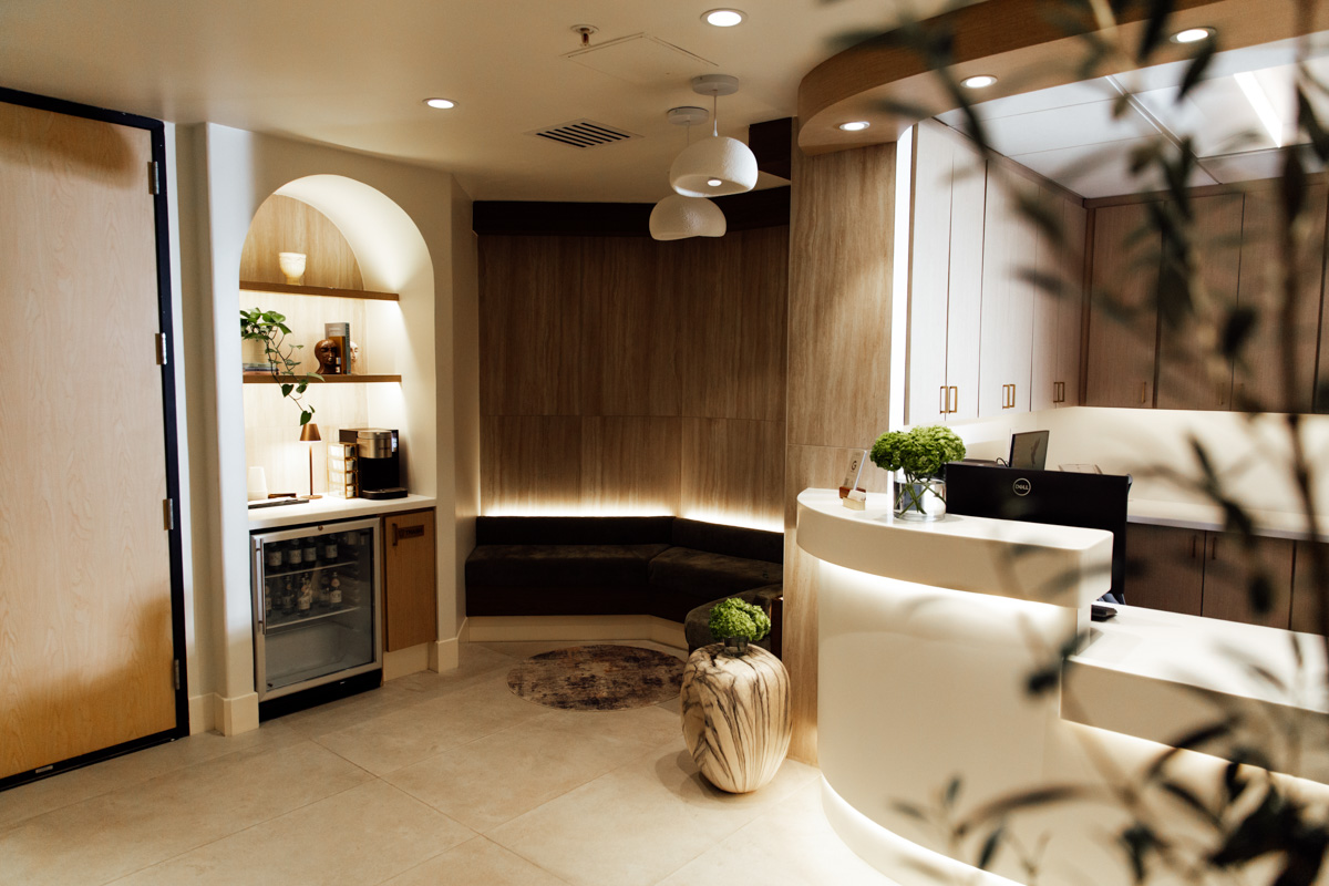 Reception area at Los Angeles Oral & Facial Surgery.
