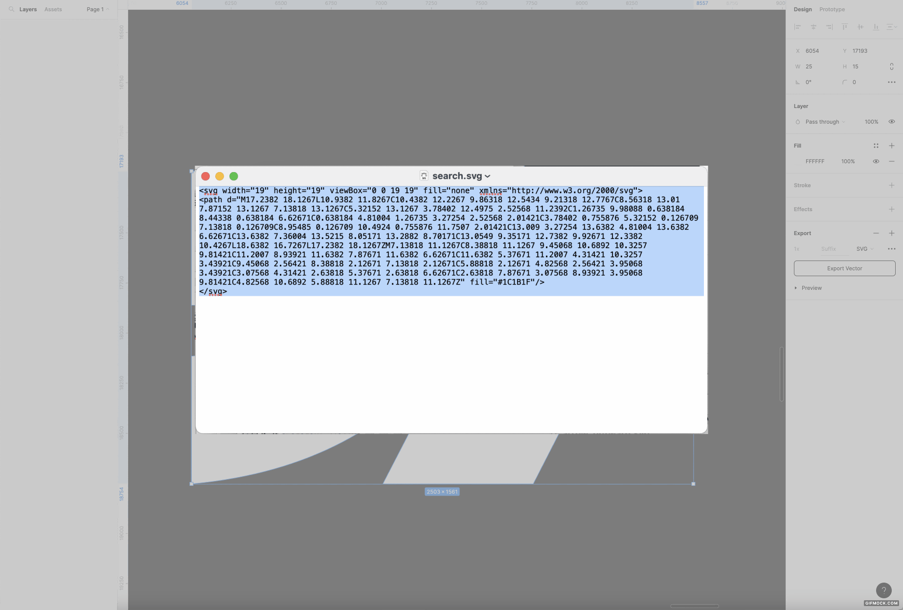 3. Retrieve the SVG code and paste to Weblfow