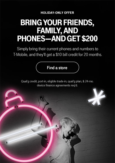 T-Mobile holiday website campaign