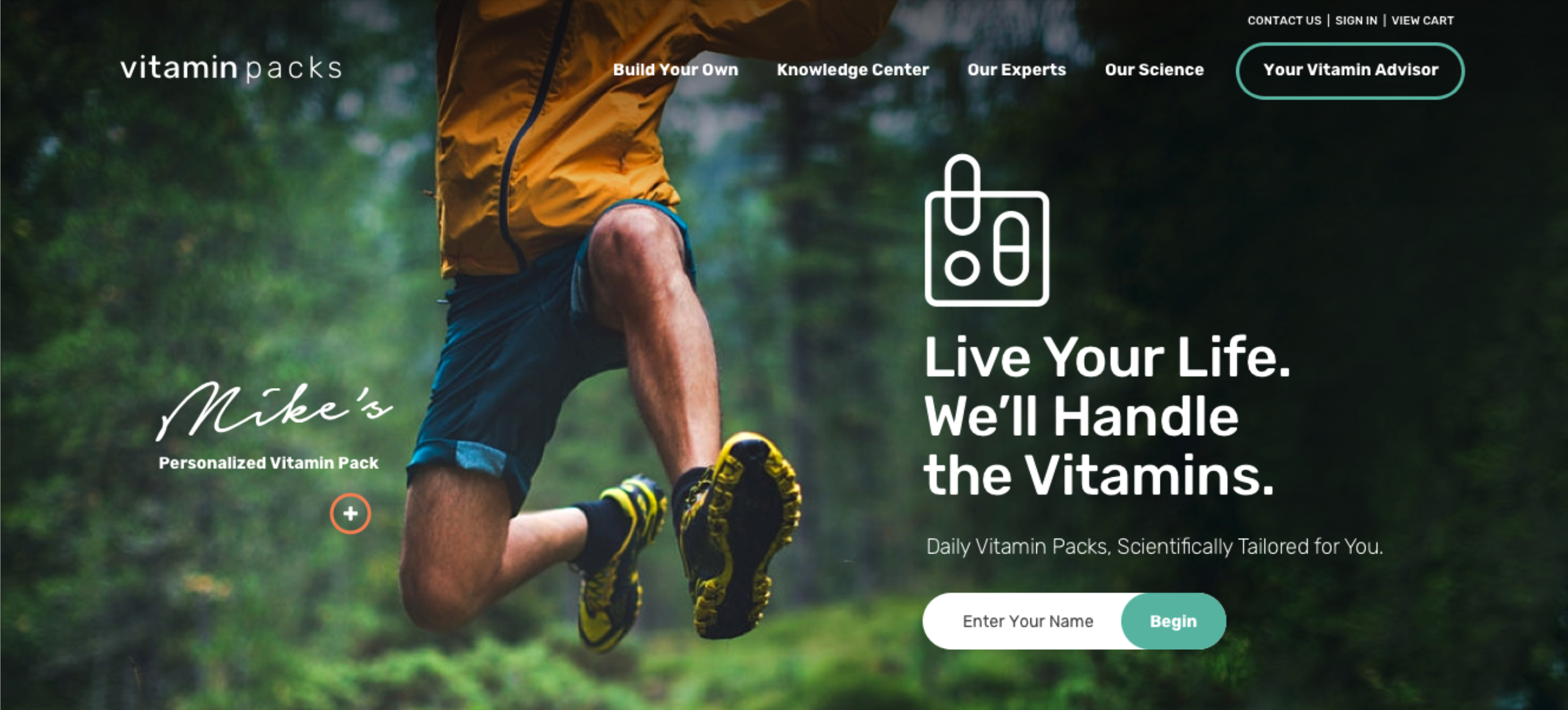 Vitamin Packs, hero case-study option