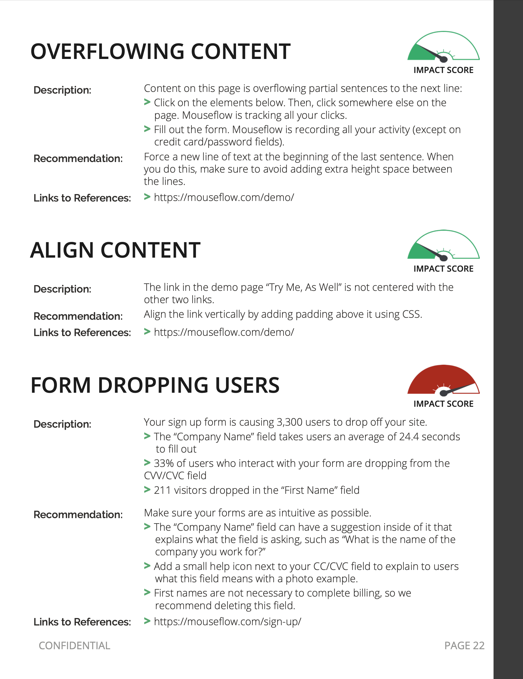 Mouseflow Website Analysis Report