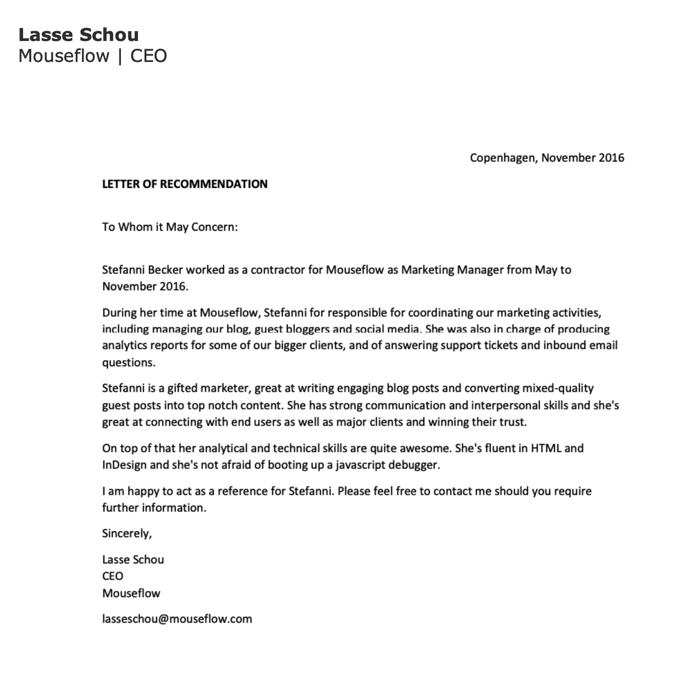 LinkedIn recommendation from Joe Scheer