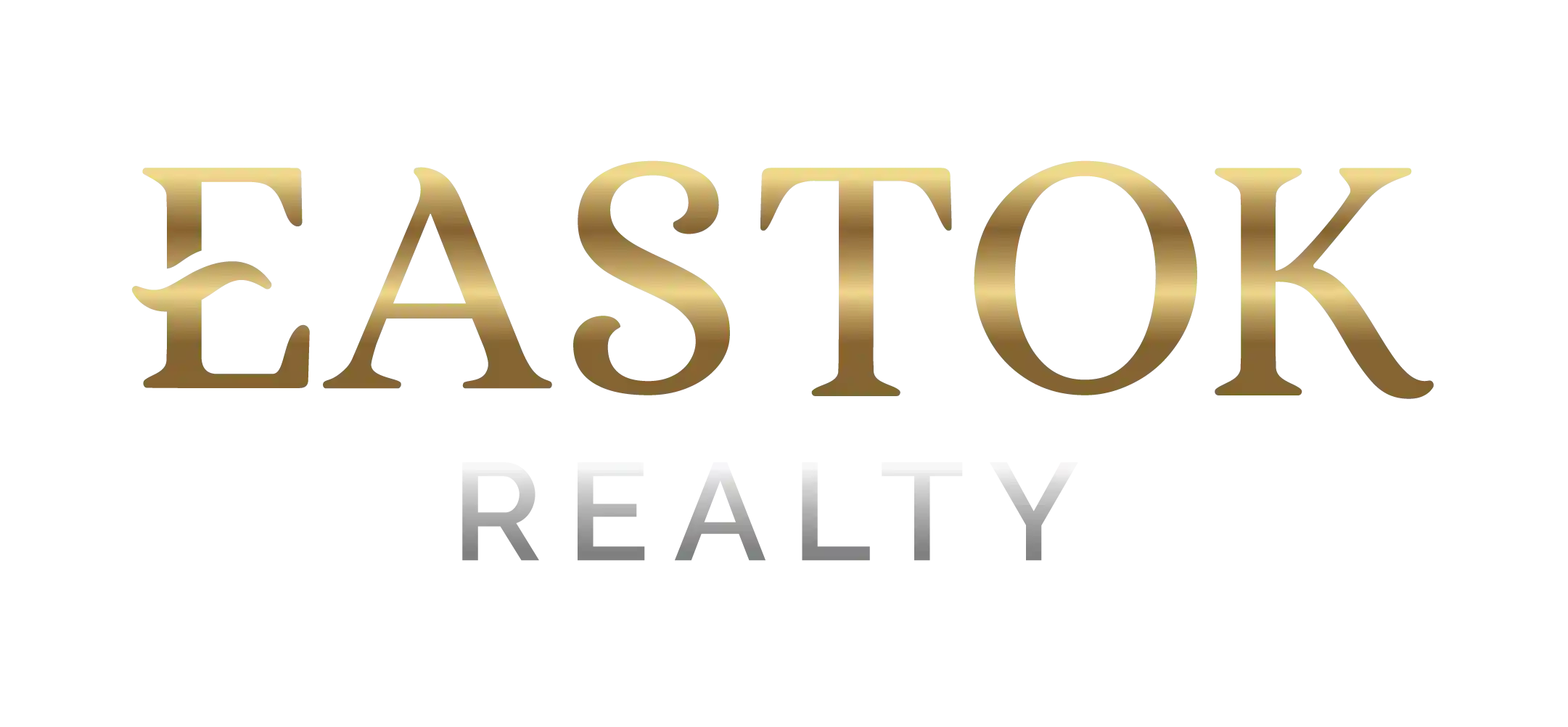 a black and gold logo for a real estate broker - eastok in Sacramento