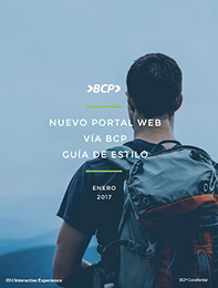 BCP digital guidelines cover illustrating the new web portal experience and design standards