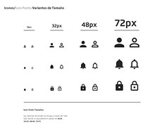BCP iconography system defining multiple sizes and visual consistency guidelines across digital products