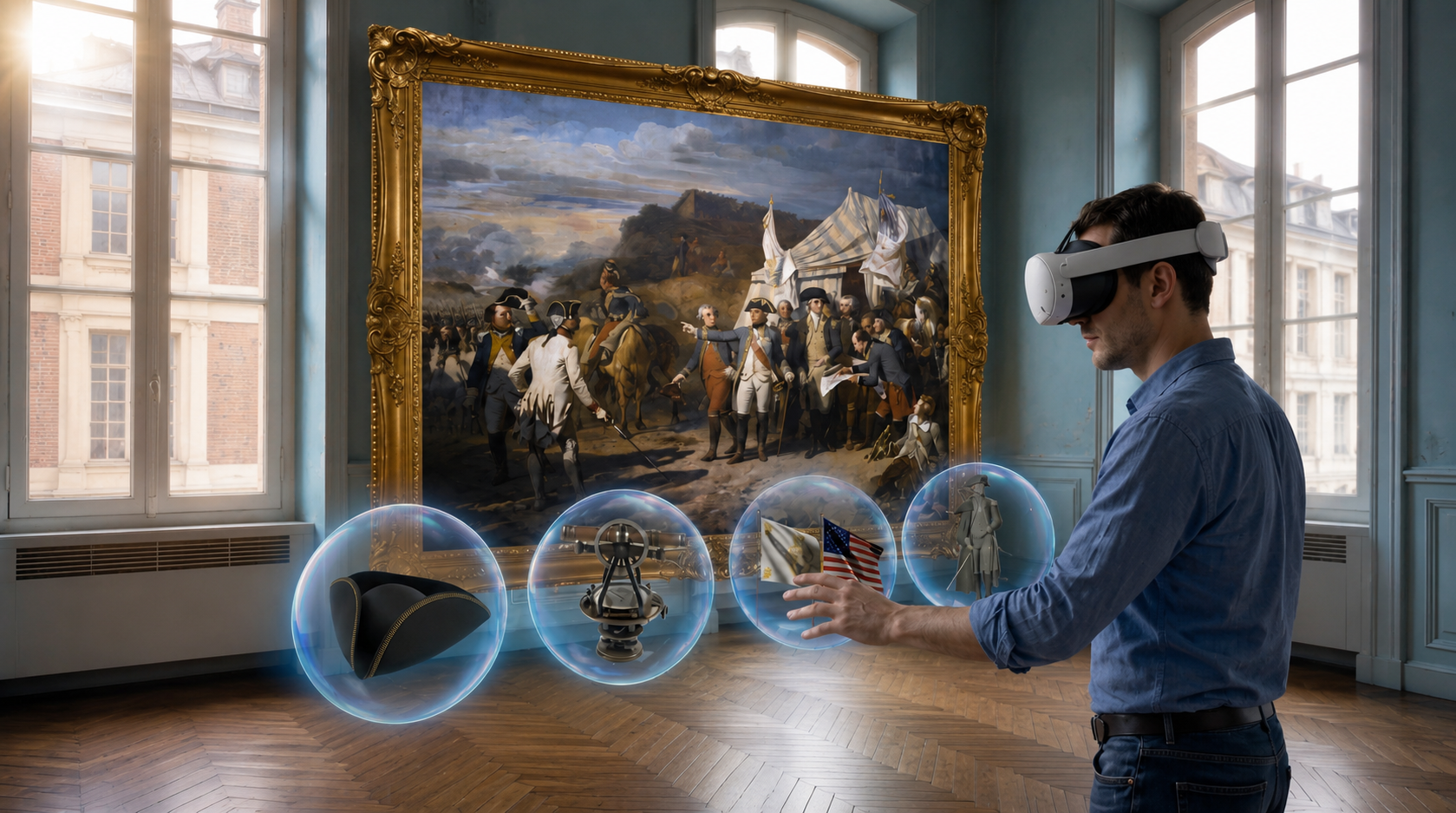 Interactive MR map experience at the Palace of Versailles