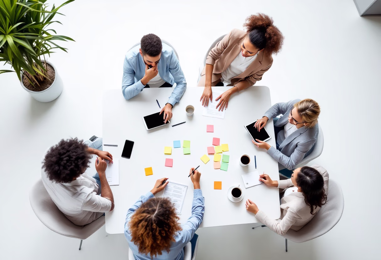 image of brainstorming session for a productivity tools business