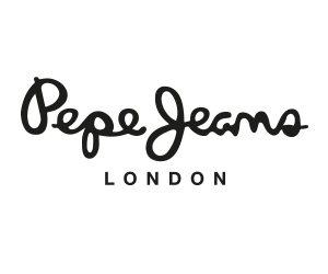 Pepe Jeans London brand logo in black script and uppercase text.