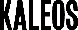 Kaleos brand logo text in black uppercase letters.