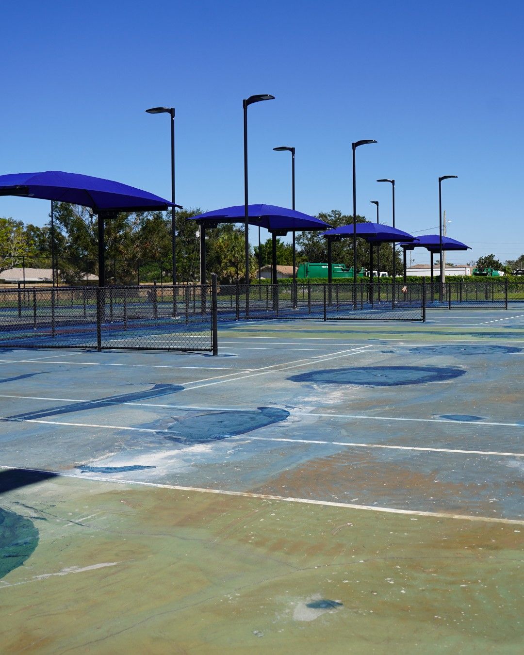 Completed Eagle Scout Park pickleball courts serving the Dunedin community
