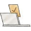 Laptop with checkmark
