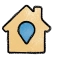 Home with location pin
