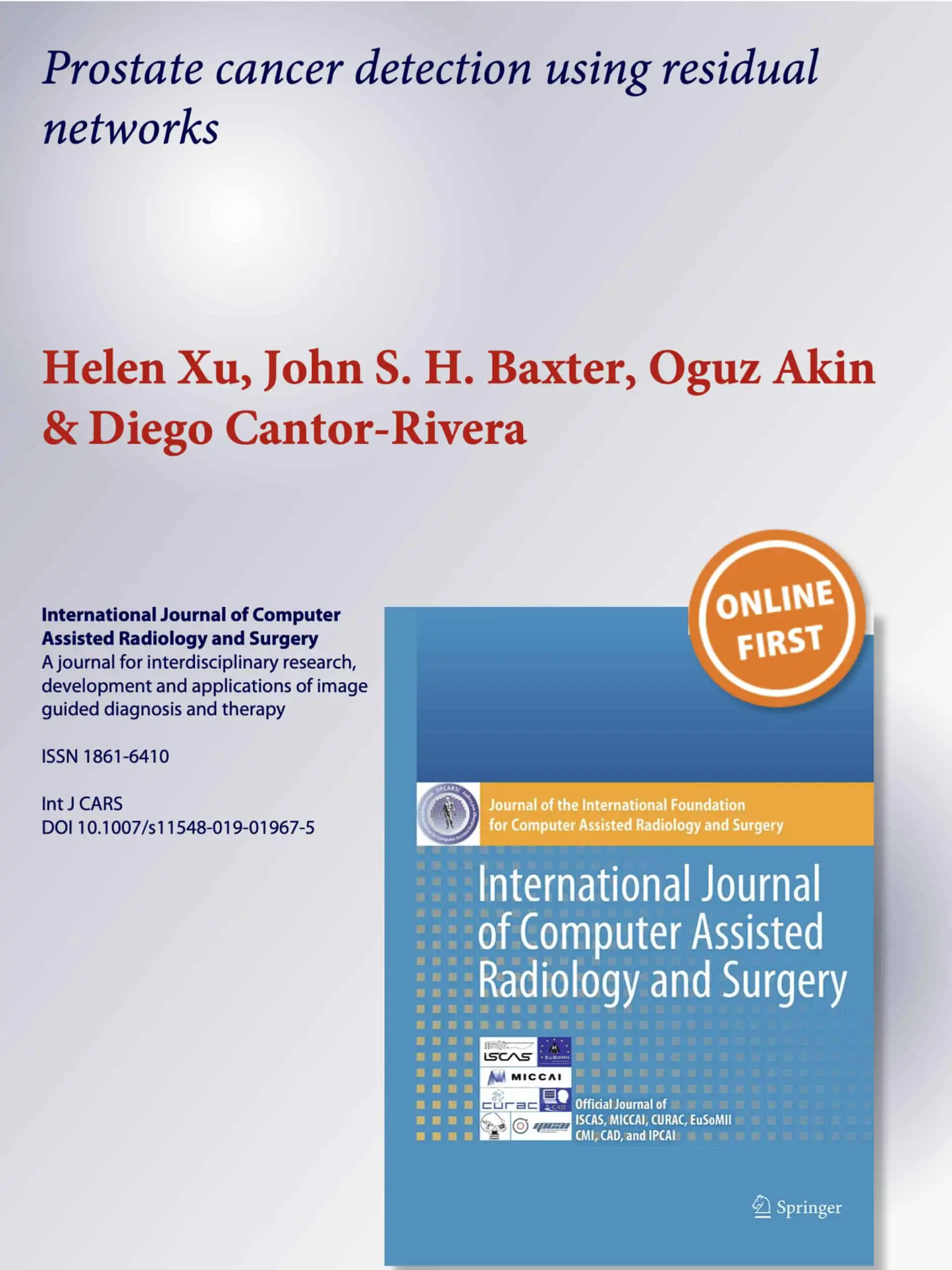 Published Paper on Prostate Cancer