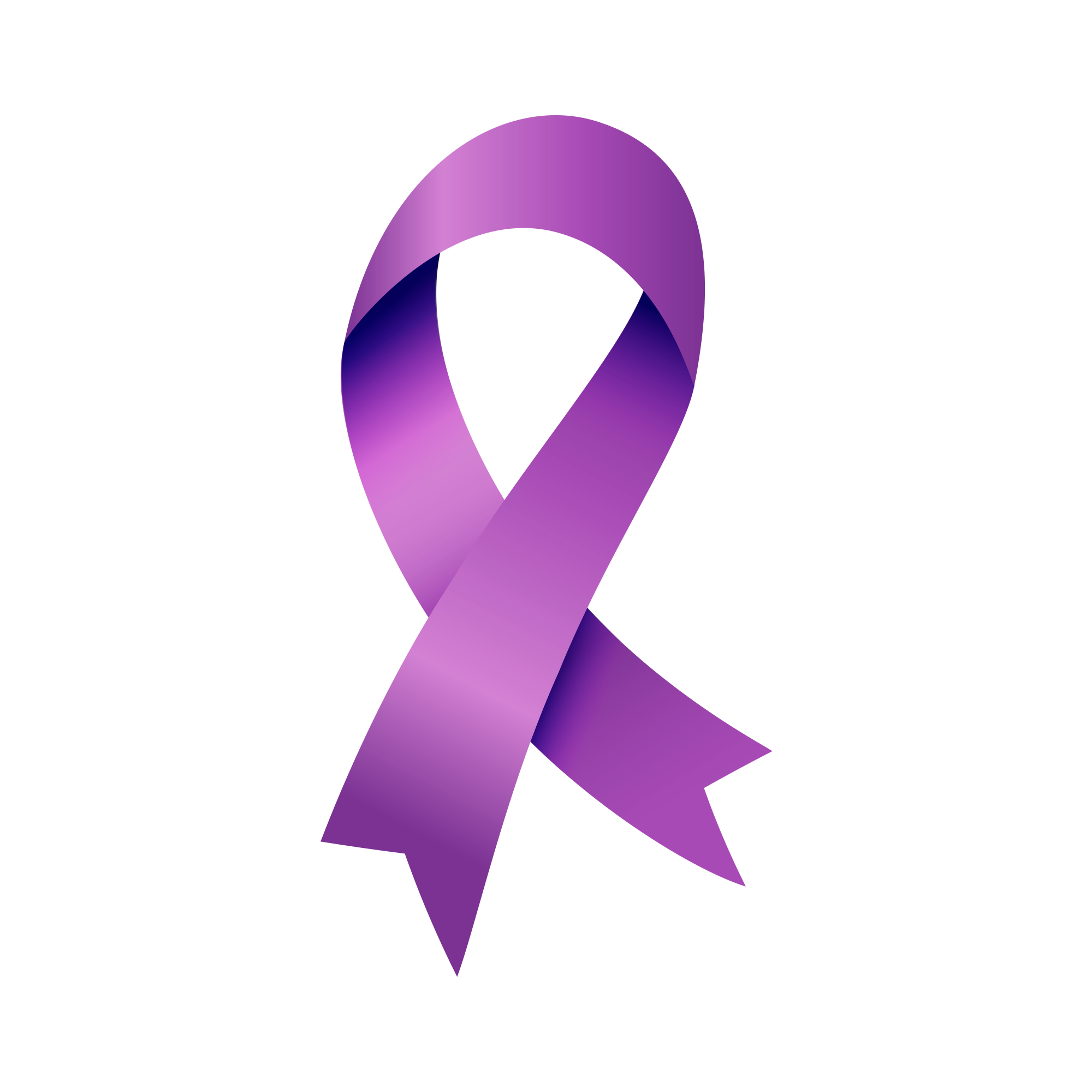 Purple cancer survivor ribbon