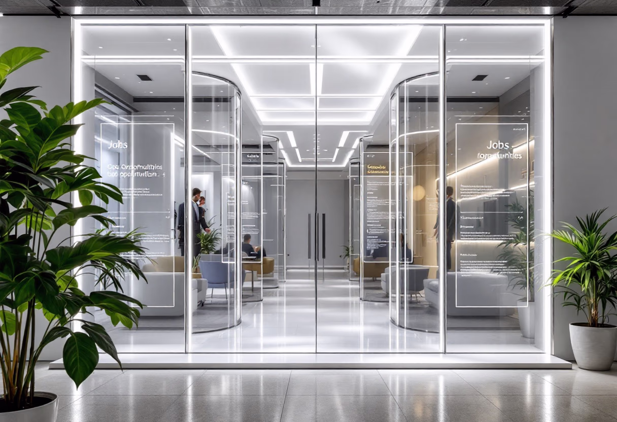 image of job opportunities display (for a consulting firm)