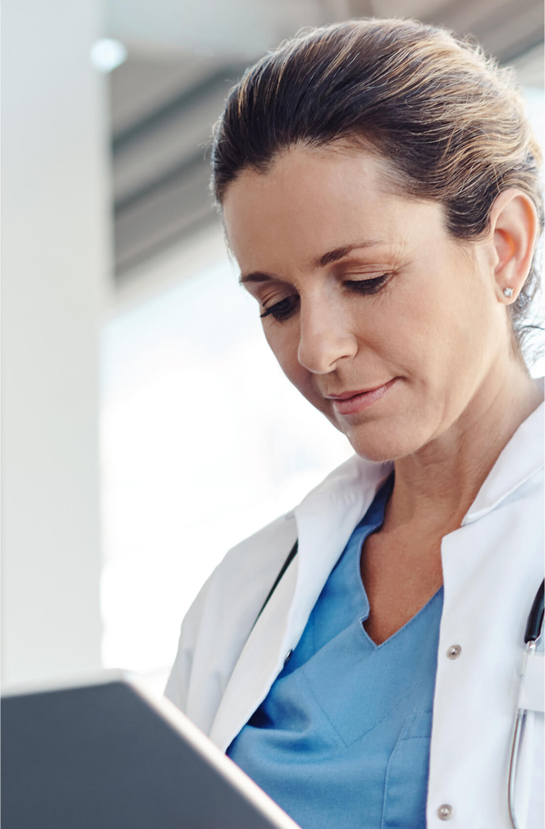 medical personel reading something