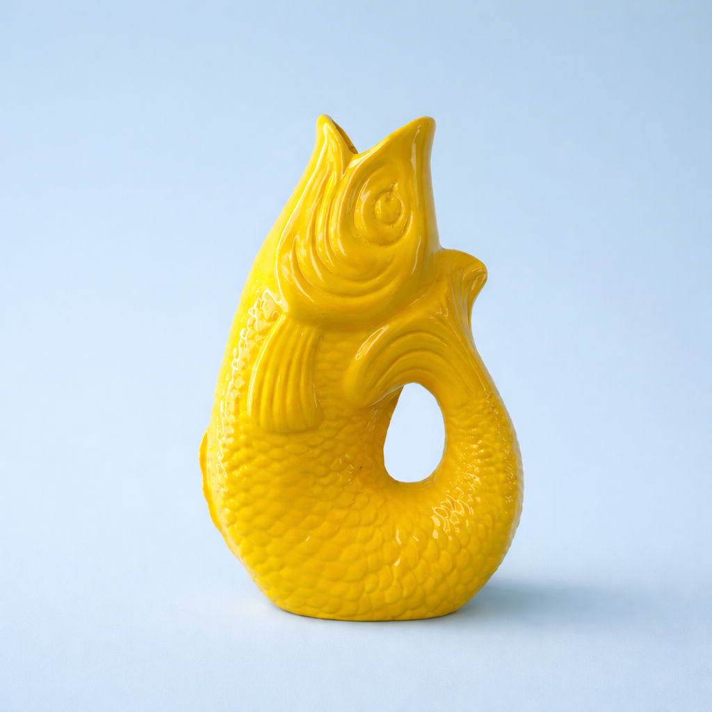 vase poisson jaune