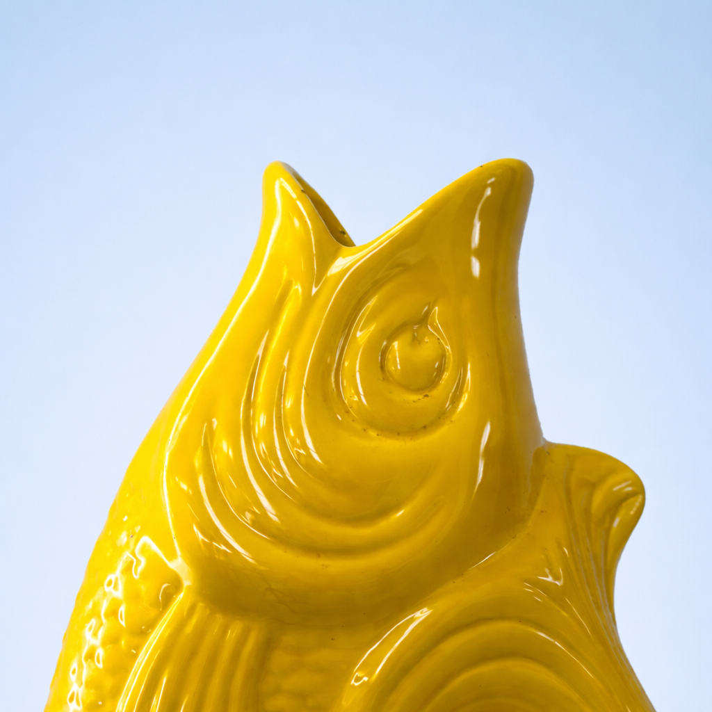vase poisson jaune