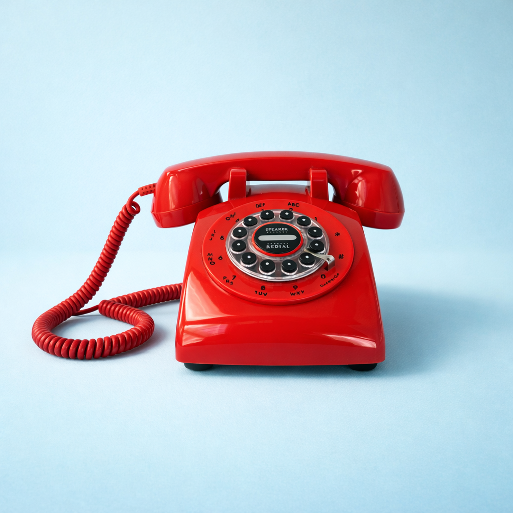 téléphone vintage rouge