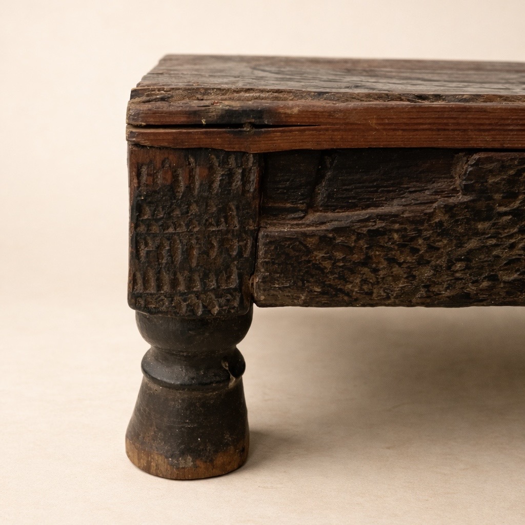 socle en bois massif ancien