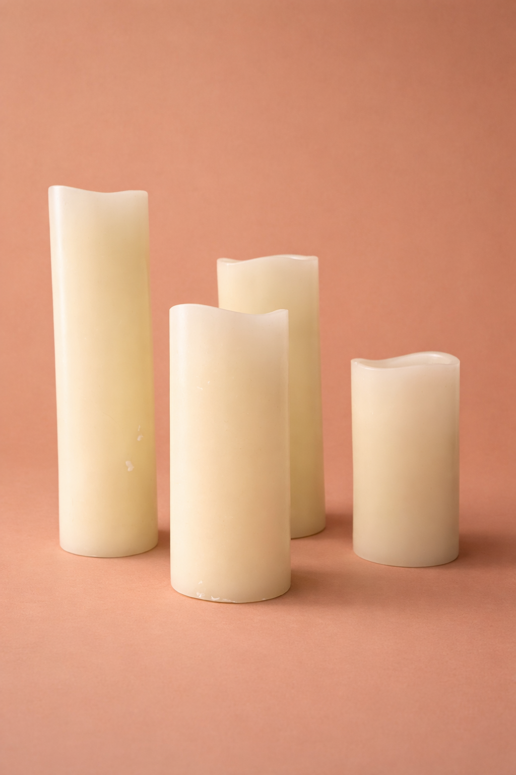 bougie chandelle led beige