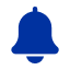 Blaues Glockensymbol.