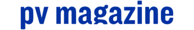 Logo von pv magazine in blauer Schrift auf schwarzem Hintergrund.