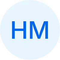 Blauer Kreis mit den weißen Buchstaben HM in der Mitte.