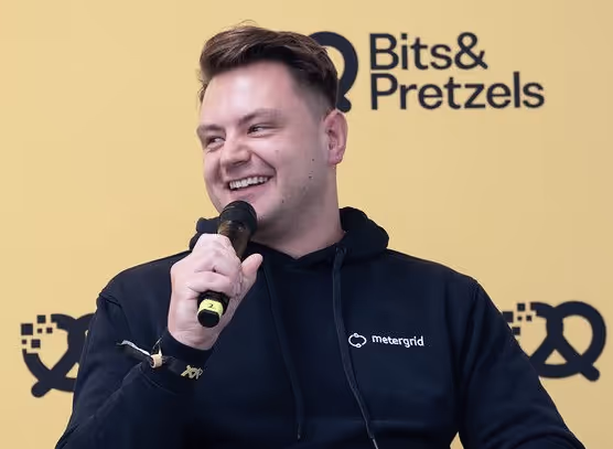 Co-Founder von metergrid, Julian Schulz auf der Veranstaltung Bits & Pretzels