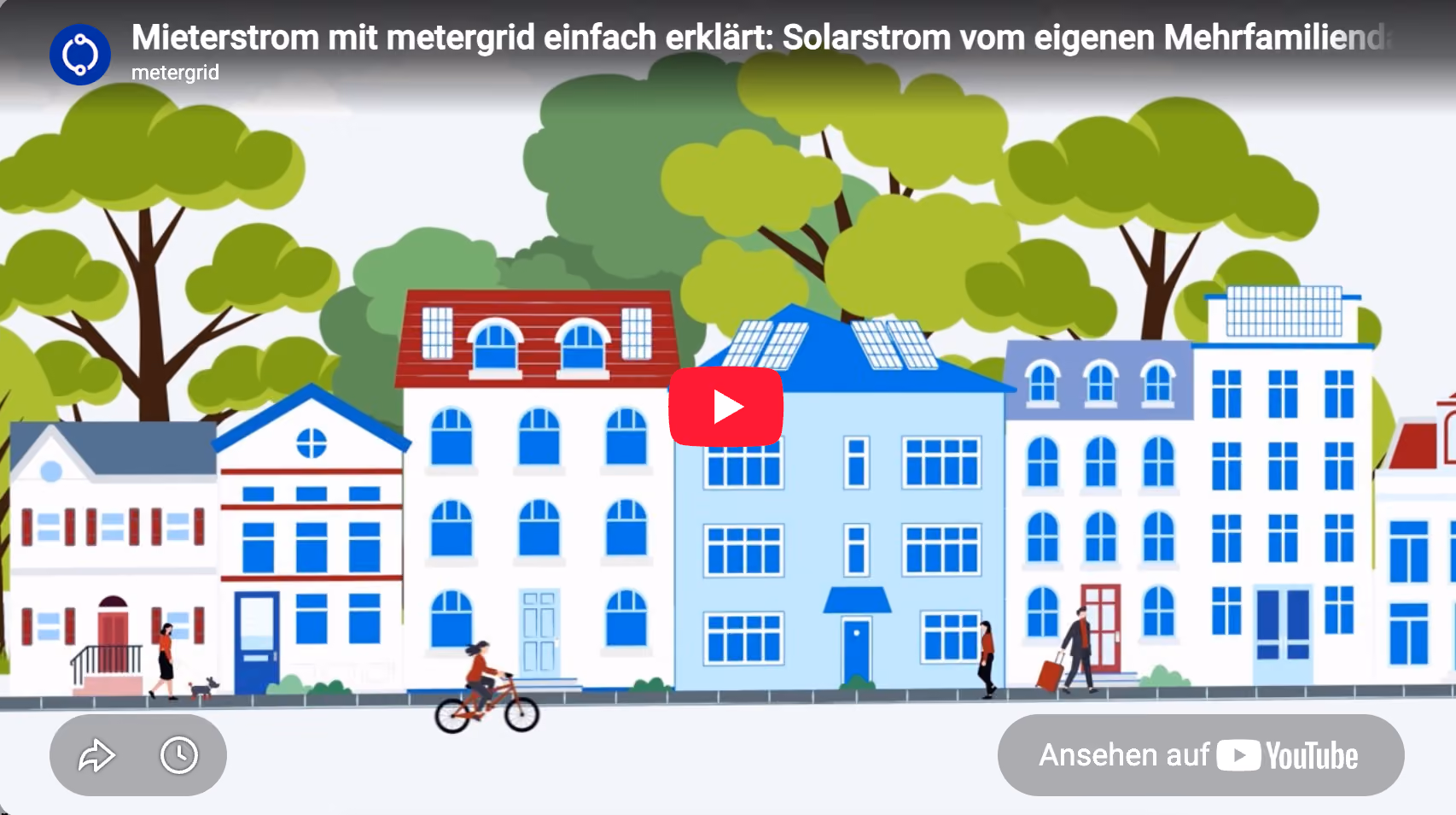 Mieterstrom oder Gemeinschaftliche Gebäudeversorgung mit metergrid Erklärvideo YouTube Thumbnail