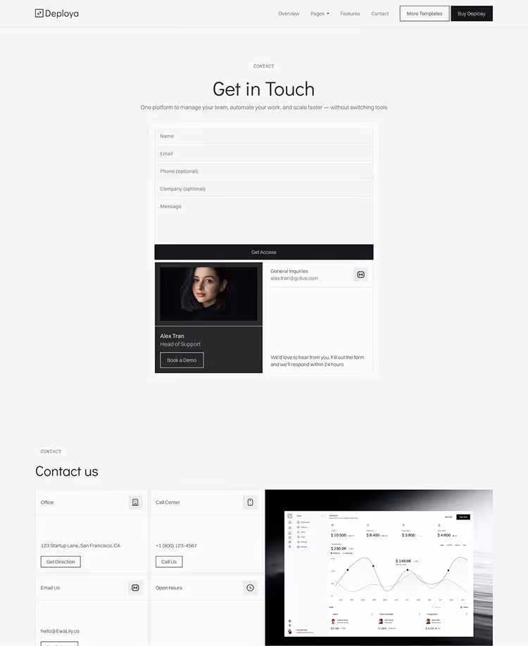 Deploya – AI & SaaS Webflow Template
