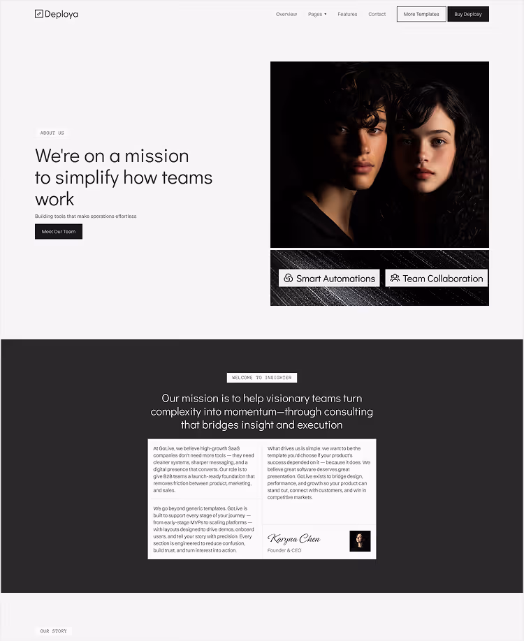 Deploya – AI & SaaS Webflow Template