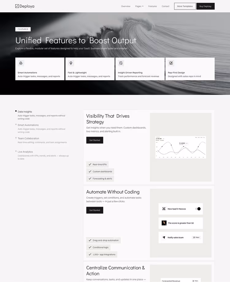 Deploya – AI & SaaS Webflow Template