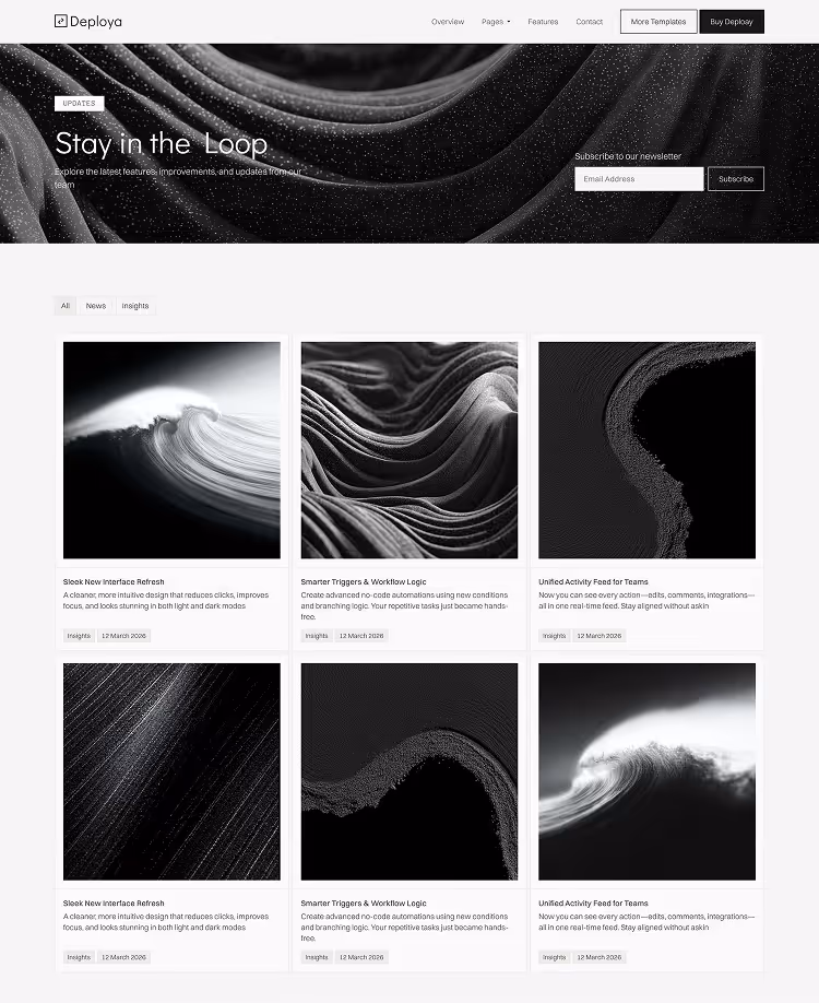 Deploya – AI & SaaS Webflow Template