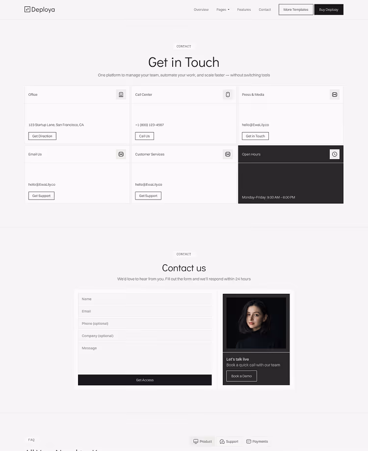Deploya – AI & SaaS Webflow Template