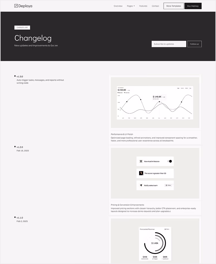 Deploya – AI & SaaS Webflow Template