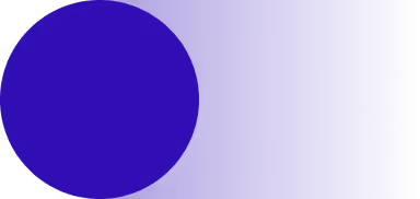 Rounded corner of a solid blue rectangle fading into transparent on the right edge.