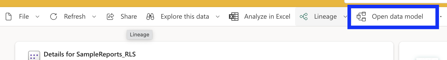 power bi RLS open data model