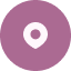 White location pin icon inside a purple circle.