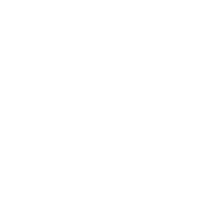 White icon of a fork and spoon crossed on a black background.