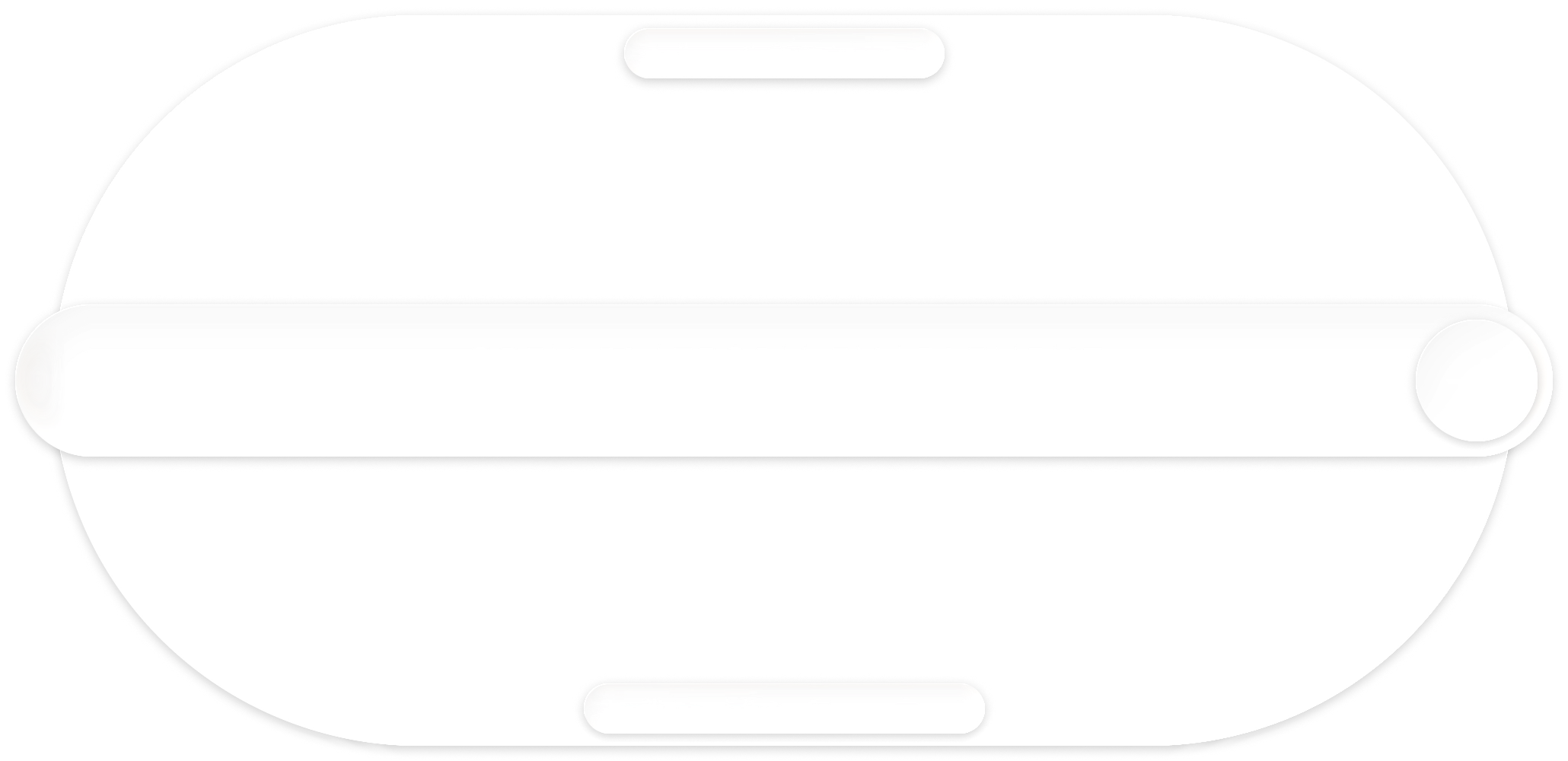 White horizontal toggle switch panel with rounded edges and circular slider on the right