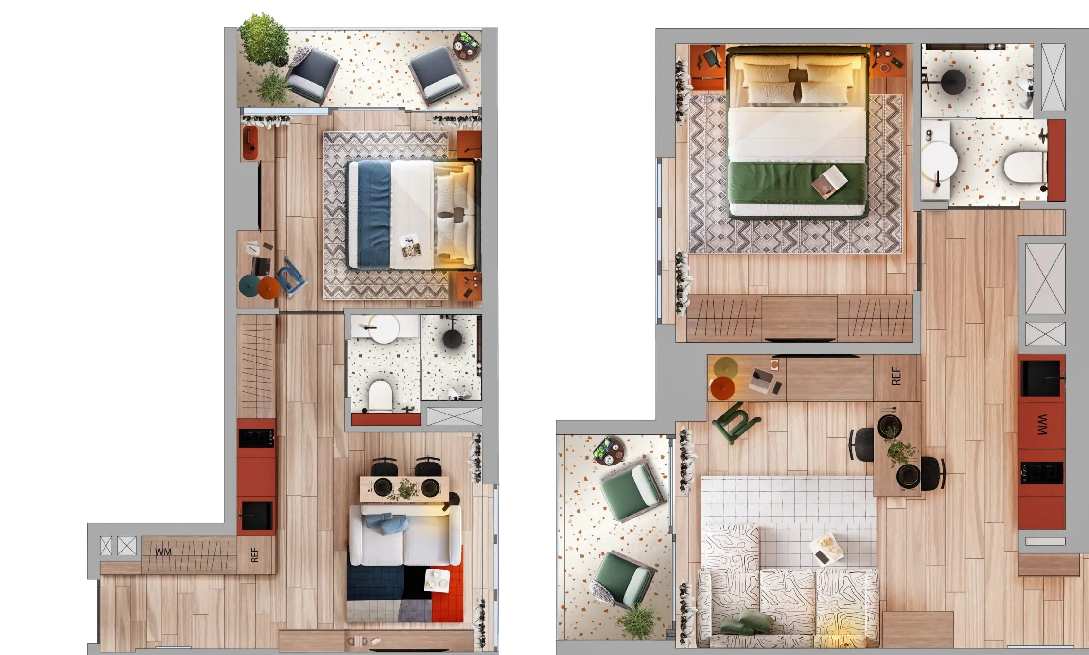 one bedroom apartment plan