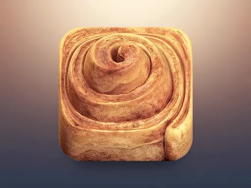 cinnamon roll app icon