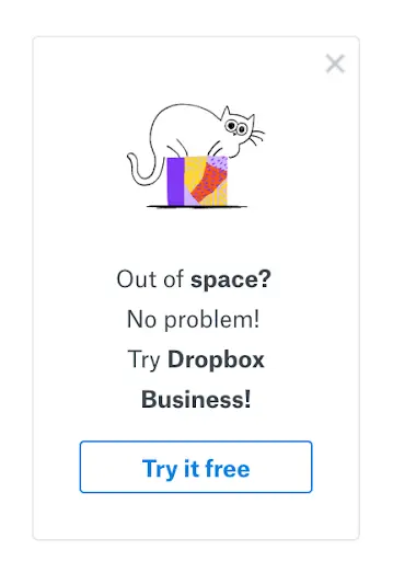 dropbox business prompt