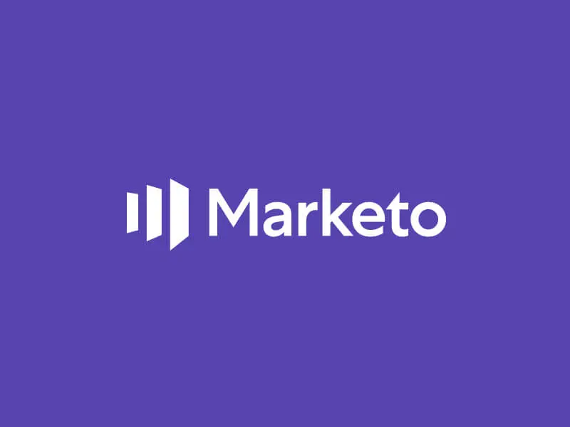 Marketo purple and white brand design