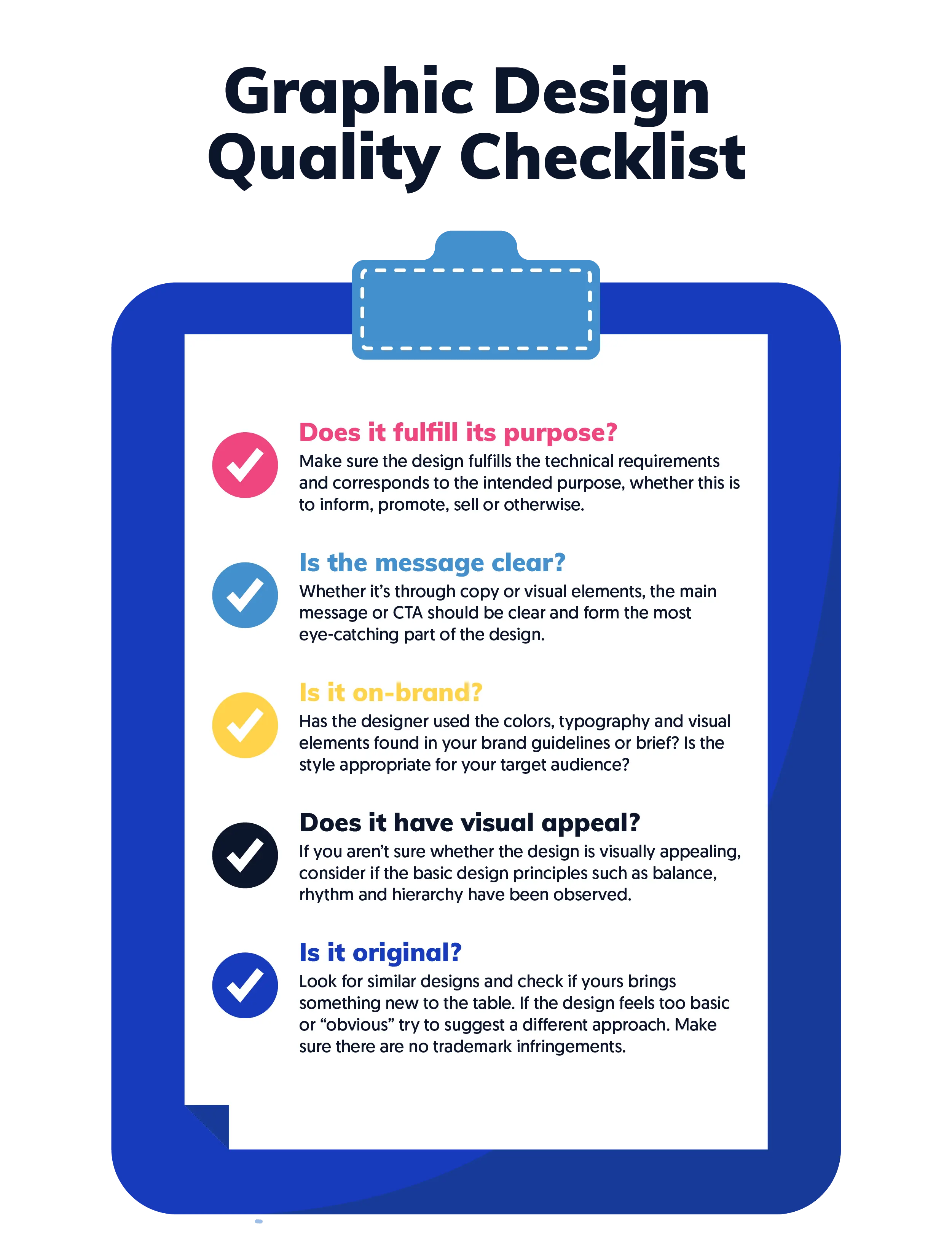 graphic design quality checklist